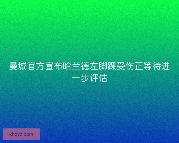 曼城官方宣布哈兰德左脚踝受伤正等待进一步评估
